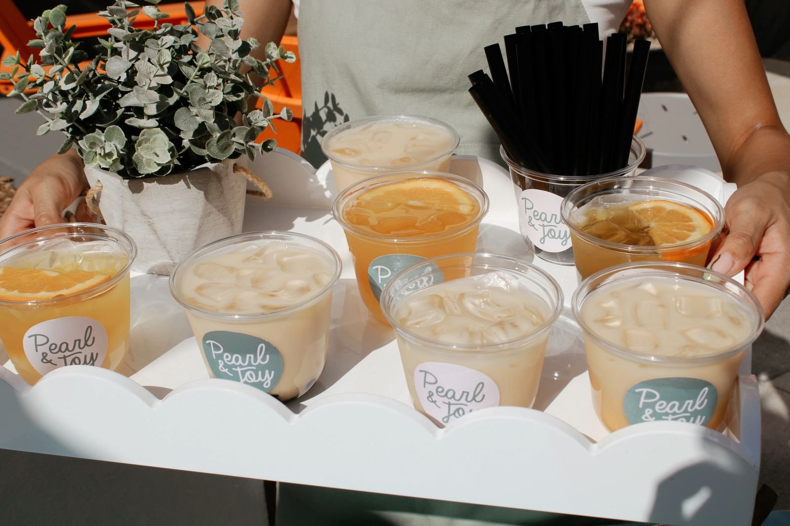 Boba catering setup